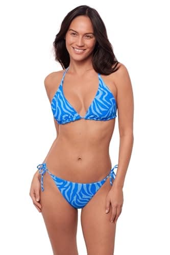 Sports Illustrated Women's Multiway Convertible Triangle Top, Wild Stripes Azure, X Large