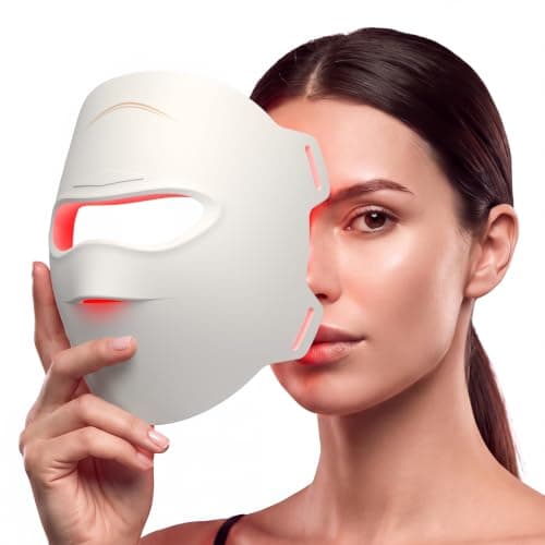 DWXAH Red Light Therapy Mask for Face, 4D LED Face Mask 850NM Infrared