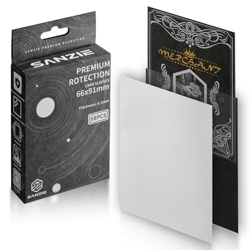 SANZIE Card SleevesMatte Card Sleeve Deck Card Protector Sleeves Trading Card Sleeve Fit for MTG, TCG, PTCG and Trading Cards 68 Count (Light Grey)