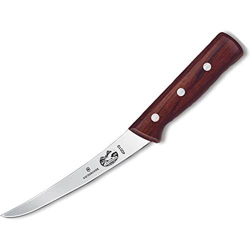 Victorinox 6" Boning Knife, Curved Blade, Flexible, Maple Wood Handle 5.6616.15