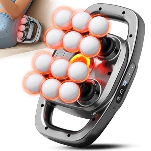 Gurui 12 Heads Massage Gun Deep Tissue with 3 Model & 30 Levels, Cordless Quiet Back Massager for Pain Relief Deep Tissue, Neck Massager Birthday Gifts for Men