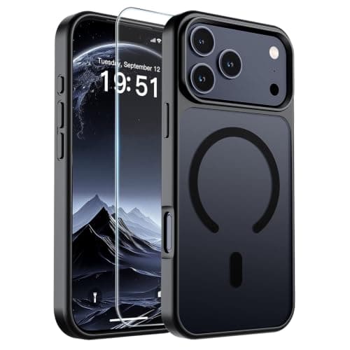 SUPFINE Magnetic for iPhone 18 Pro Max Case/17 Pro Max Case-Black