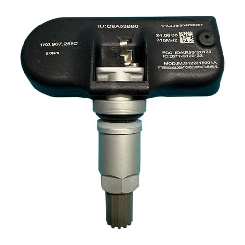 Kywvibc 1PC Pre-Programmed TPMS Sensor, 315MHZ Tire Pressure Monitor System Sensor Compatible with Audi Volkswagen Replace 1K0907255C 1K0907253D