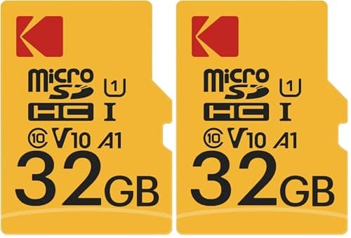KODAK 32GB Class 10 UHS-I U1 MicroSDHC Card with Adapter 10x Write Speed (Pack of 2)
