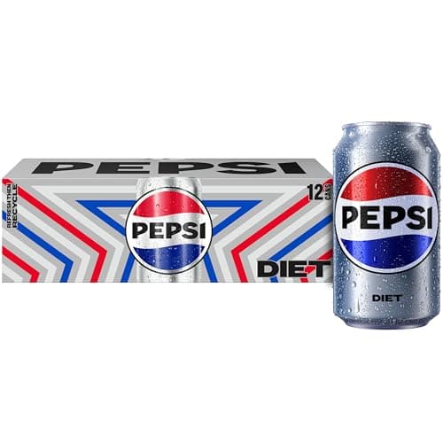 Diet Pepsi Cola Soda, 12 Fl Oz Cans (Pack of 12)