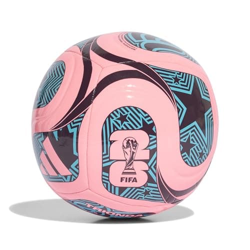Adidas Unisex-Adult World Cup Soccer Ball, Beam Pink/Noble Red/Blue, 3