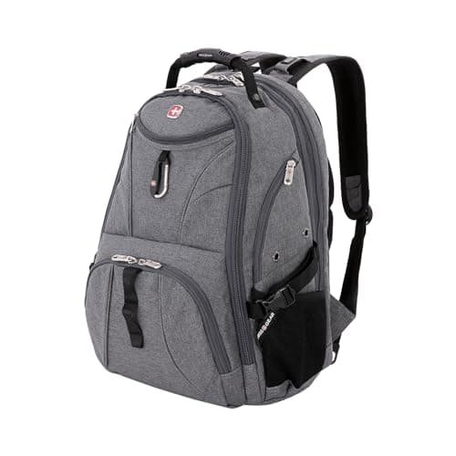 SWISSGEAR 1900 ScanSmart Laptop Backpack, Fits Most 17-Inch Laptops, TSA-Friendly Lay-Flat Design, RFID Protection, and Tablet Pocket, Black, 31L, 18.5-Inch