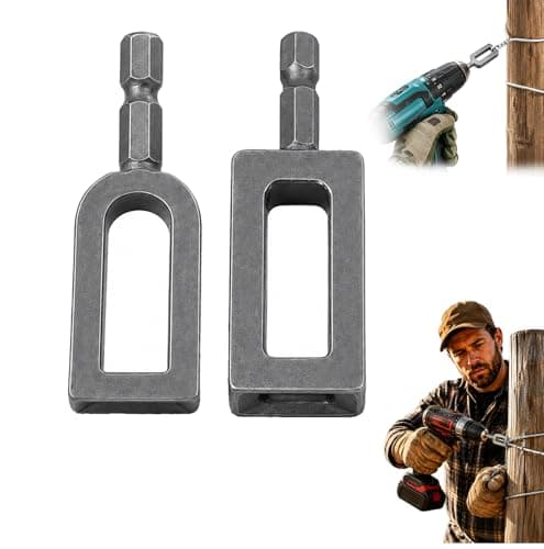 Electric Drill Wire Twisting Tool for Drill, Heavy Duty Wire Twister with 1/4" Hex Shank, Professional Wire Twisting Tool for Fencing, Rebar Tying, and Construction, Alloy Steel