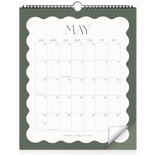 Aesthetic 2026 Wall Calendar - Runs from January 2026 Until July 2027 - The Perfect Large Modern Calendar Planner for Easy Organizing