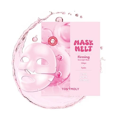 TONYMOLY Mask Melt Firming Hydrogel Face Mask, Overnight Treatment with Collagen and Peptides, Korean Skincare, 1 Sheet