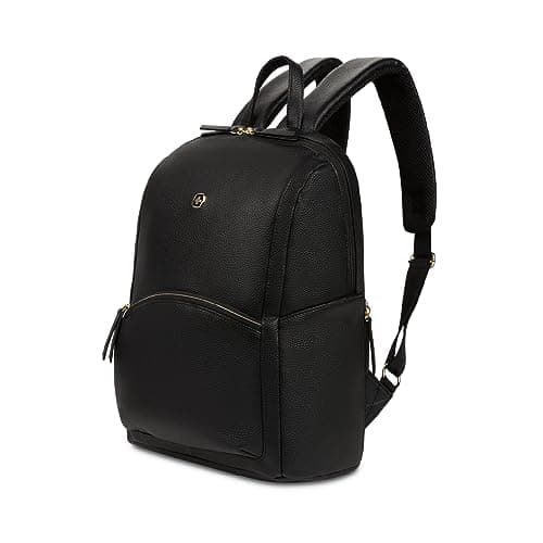 SwissGear Serenity Luxe Women's Laptop Backpack, Laptop Bag Fits Most 13-Inch Laptops, Black, 16 Inches