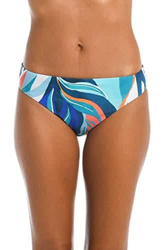 La Blanca Women's Hipster Swimsuit Bottom, Ice Blue//Coastal Palms, 14
