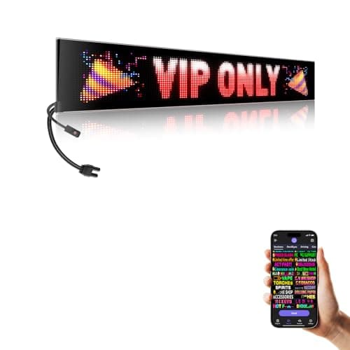 Large Programmable Indoor Window LED Sign, P5 Resolution LED Signs, Bluetooth App, for Business Bars Gaming Rooms Restaurants Festivals