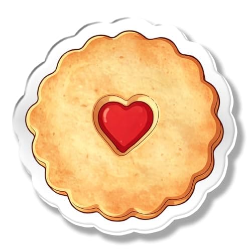 TPLUSHT Cute Jam Cookie Phone Grip Acrylic Collapsible Cell Phone Stand and Finger Holder, Aesthetic Heart Biscuit Novelty Media Grip and Adhesive Stand for Book Lovers, Smartphones