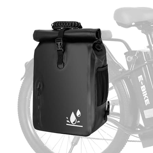 YEEGO DIRECT Bike Panniers,29L Large Capacity Waterproof bike bags, Bike Rack Bag Saddle Bags For Rear Rack Bicycles Commuter Backpack - Black (1 PCS)
