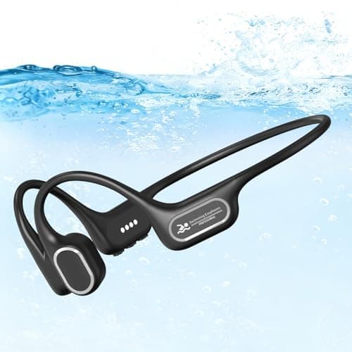 Bone Conduction Swimming Headphones,IP68 Waterproof Underwater Swim Earbuds