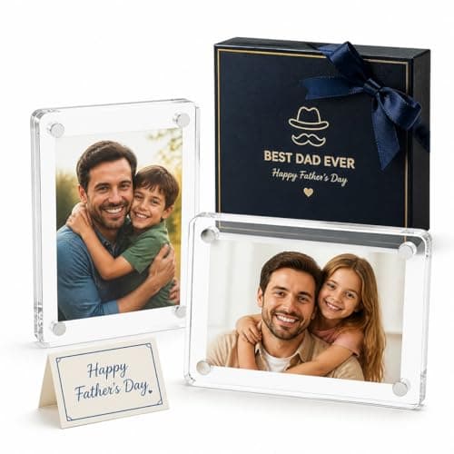 BST3CBABY 2-Pack Automotive PMMA Car Visor Photo Holder with 4 Corner N52 Neodymium Magnets - High-Clarity Drive Safe Daddy Clip for Polaroid Go and Instax Mini Pictures