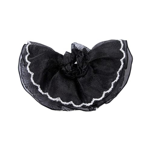 niannyyhouse 10cm Plush Doll Clothes Lace Black and White Dress Stuffed Toy Dressup (Black)