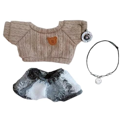 niannyyhouse 10cm~15cm 20cm Plush Doll Clothes Sweaters Jeans Accessories Doll Dressup (10cm~15cm)