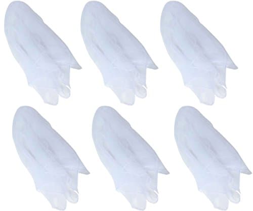 Hoerev Pack of 6 Dancing Juggling Scarves for Decoration Colors Scarves,Size 24"x24",60cmx60cm (White)