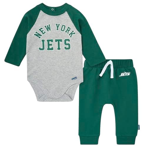 Gerber Baby NFL Onesie Bodysuit and Jogger Set, Jets, 18 Months