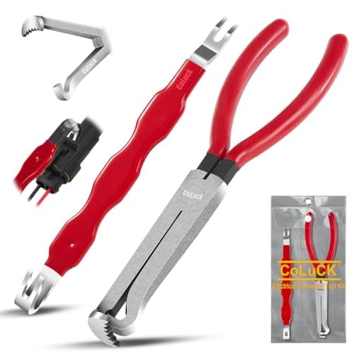 Electrical Disconnect Pliers 37960, Electrical Connector Separator 13120, 8in Automotive Tools Electrical Connector Pliers, Automotive Tools for Push Tab Style Plugs (2-Piece Set)