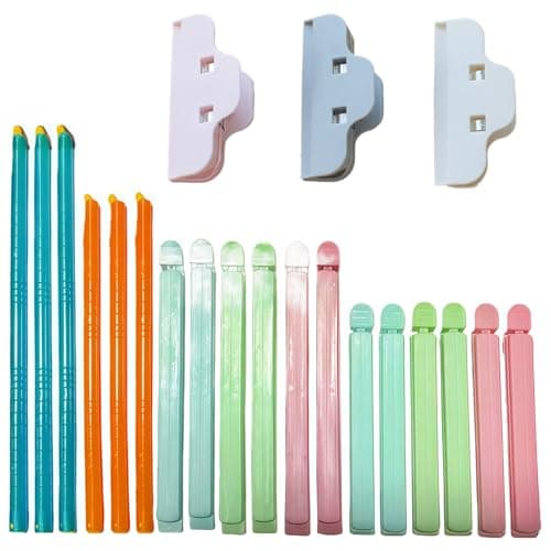 IQIC Gripstic Bag Sealers for Food Storage Chip Clips 21Pcs Sealer Sticks