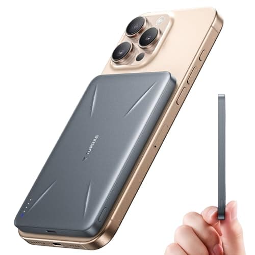 TORRAS for MagSafe Portable Charger, Ultra Slim 5,000mAh Wireeless Magnetic Power Bank Fast Charging Battery Pack with USB-C Cable, Magsafe-Compatible Charger for iPhone 17 Pro Max/17 Pro/16/15/14/13
