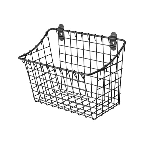 luvtree Wall Mounted Heavy-Duty Iron Spice Rack–Large Grey Painted Kitchen Wall Shelf–10.43" W × 5.51" D × 7.28" H
