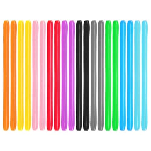 20 Pcs Colored Large Rubber Bands Heavy Duty, silicone rubber bands for Notebook Books Cooking Wrapping Band Boxes Wraps Office Supplies (6.3 Inch)