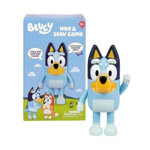 Bluey Game Hide and Seek Electronic Figure, Articulated, Musical Kids Figurines with Dance Mode, Interactive Toys for Kids, Toddler Figurine Toys for Ages 3+