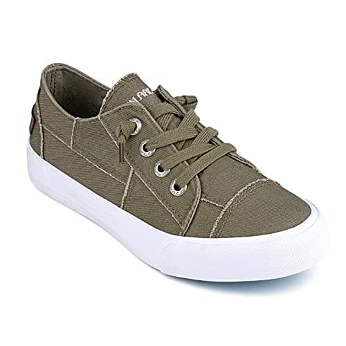 JENN ARDOR Slip On Canvas Shoes for Women Low Top Fashion Sneakers Comfortable Walking Flats Coffee 11