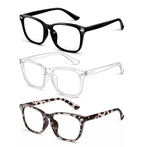 WINTOO Blue Light Glasses for Kids Anti Glare & UV Filter 3 Pack