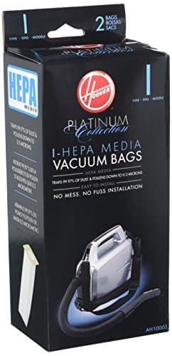 Hoover Vacuum Cleaner Bags for Platinum Canister Vacs, Pack of 2, Type I