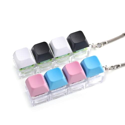 TGIFXD 2 PCS Silent & Clicky Keyboard Fidget, Fidget Keyboard for Relief Your Stress, Fidget Keyboards for Office, Fidget Keyboard Keychain Gift for Quiet and Noisy Scenes