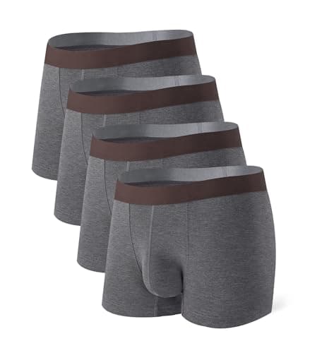 DAVID ARCHY Men's Bamboo Rayon Trunks Underwear Contoured Pouch No Fly