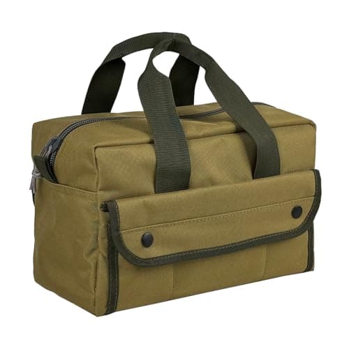 Hannibal Tactical Tool Pouch Bag with Easy Lift Handles, Portable Tool Tote Organizer with Multi-Pocket and Wide Mouth Design, Coyote/Olive
