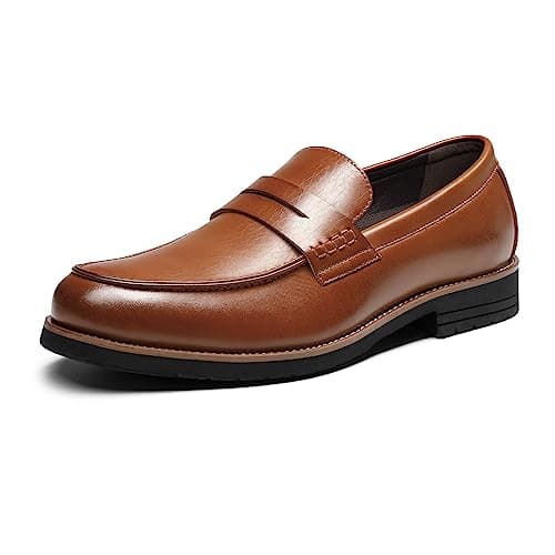 Bruno Marc Men's Dress Slip-on Penny Loafers Business Formal Shoes,Size 10.5,Brown,SBLS2339M