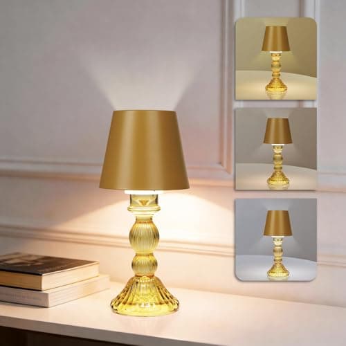 MJ PREMIER Small Rechargeable Lamp, Wireless Lamp, Battery Operated Lamps