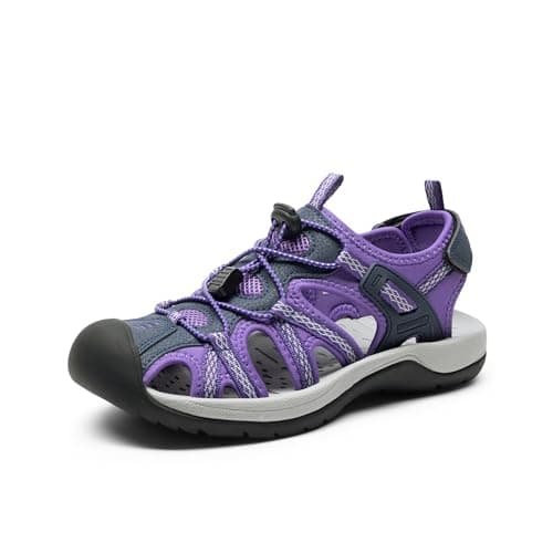 DREAM PAIRS Women's Hiking Sandals Adventurous Summer Sports Shoes Outdoor,Size 5.5,Purple,DWUMST2502