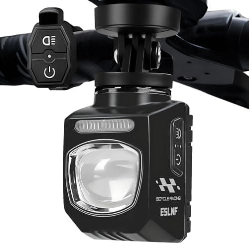 Suruid Bike Lights for Night Riding, Cutoff Line Bicycle Light with Remote Control, 1200 Lumens USB Rechargeable Bike Headlight, Waterproof Safety Bike Front Light for Road, Mountain Bikes, Black
