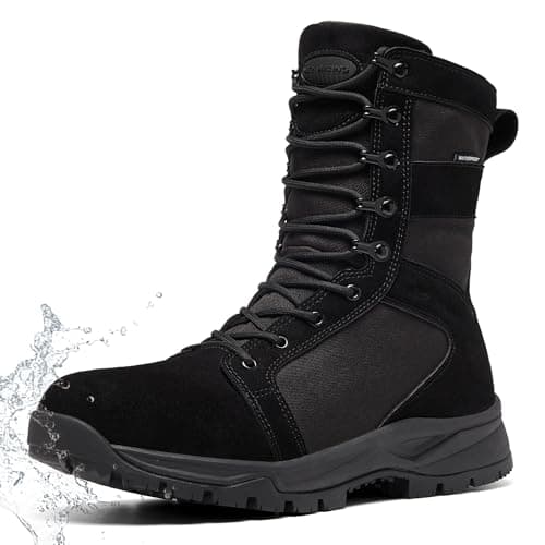 MR HIKING Men's Military Tactical Boots Waterproof Lightweight 8 inch Breathable Non-Slip Suede Combat Boots