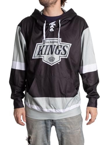 Calhoun NHL Men’s Lace-Up Hoodie – Officially Licensed Team Sweatshirt – Relaxed Fit, Premium Hockey Fan Gear (Medium, LA Kings)