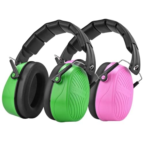 ZOHAN 019 Safety Earmuffs for Noise Reduction 2Pack - NRR 28dB Hearing Protection Ear Muffs for Working, Shooting, Mowing, Autism, Construction