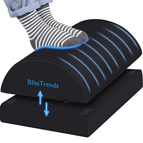 BlissTrends Foot Rest Under Desk, Foot Stool with 2 Adjustable Heights
