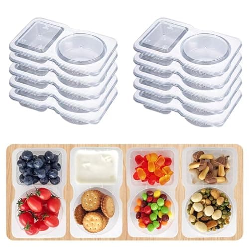 Obfuscate 10Set Snack Containers,Reusable Snack Containers with Lids,Snack Pack Containers for Portion Control and Meal Prep Lunch Containers for School Office Travel