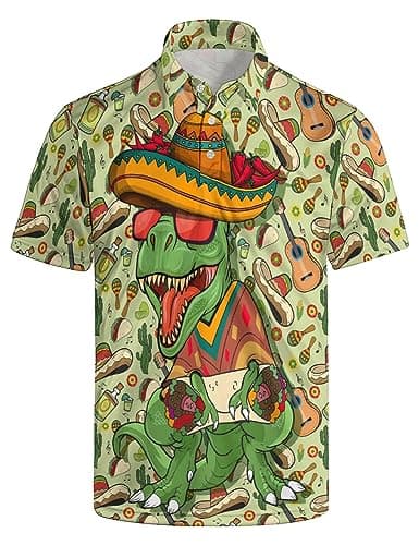 NELife Men's Polo Shirts Mexican Golf Shirts for Men Short Sleeve Dry Fit Performance Activewear Polos, 2XL