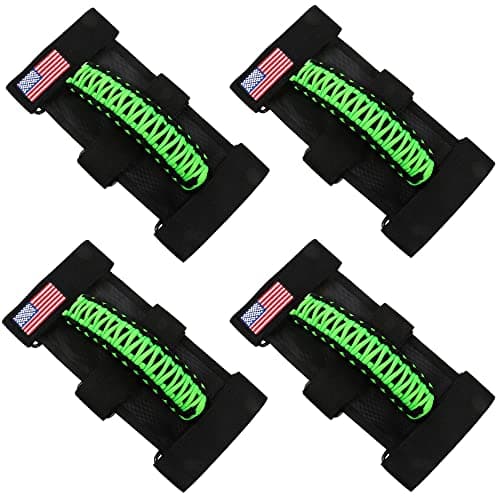 BESTAOO 4 x Roll Bar Grab Handles Grip Handle for Jeep 1955-2022 (Green)