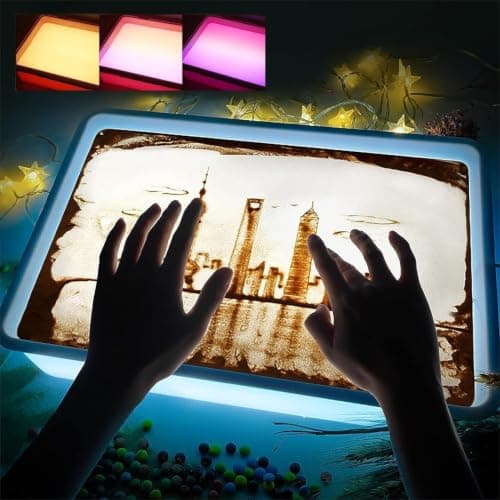 Odoorgames Sand Painting Light Box - 16" - Light Table for Kids (Blue)