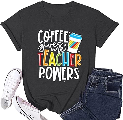 Funny Teacher Graphic Tee - Women's Casual Inspirational Tops - Gray